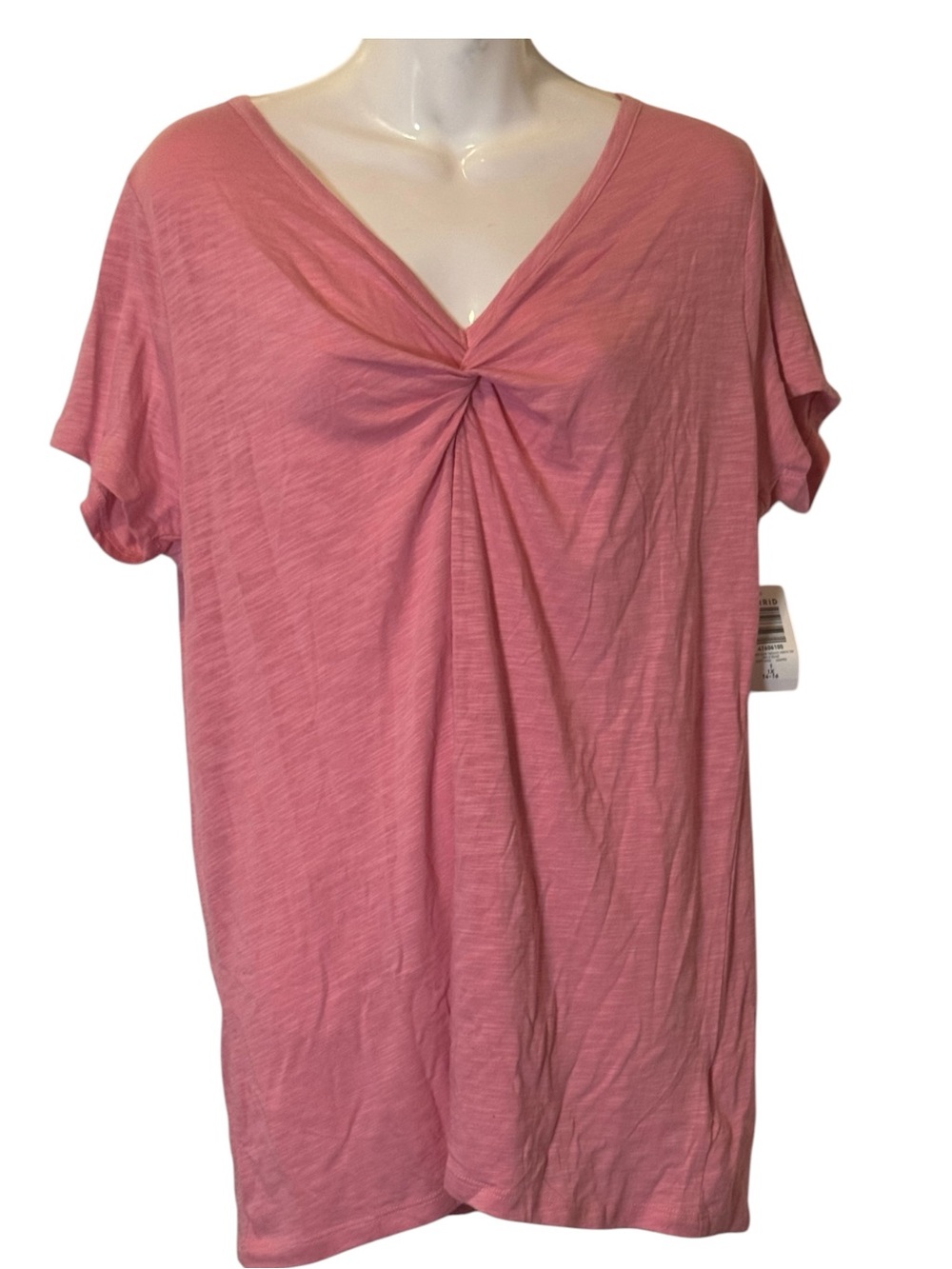 Torrid Vintage Slub Twisted VNeck Tee Shirt Women’s Size 1 1X 14-16 Wild  Rose